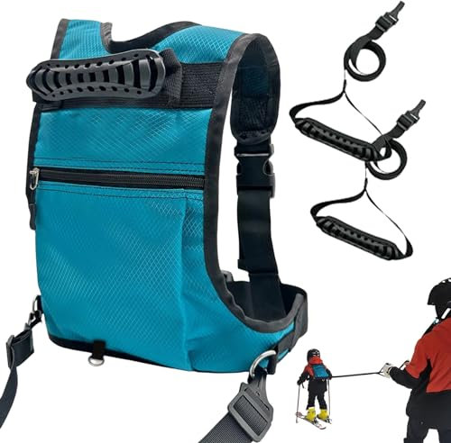 Veeteah Ski-Trainer Rucksack für Kinder, Ski- und Snowboard-Trainingsharnisch für Kinder, Ski Trainingsgurts Rucksack mit Sicherheitsleine für Jungen, Mädchen, Anfänger