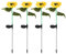 Solar Blumen Sonnenblumen für Außen Garten 4 Stück 1 Blume Solarleuchten für Außen Solarleuchten Garten IP65 Wasserdichte Gartenbeleuchtung für Gartendekoration Rasenblumenbeete Feldwege.