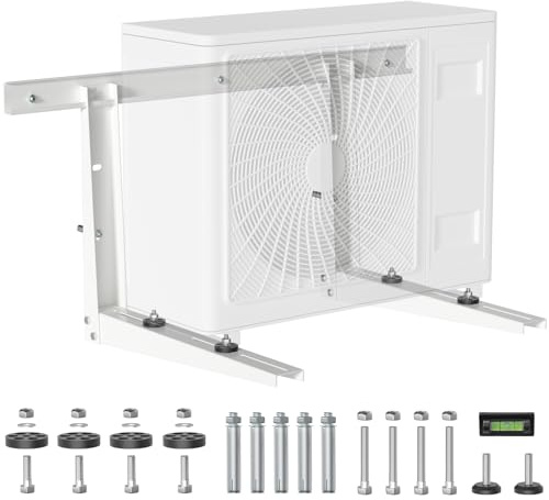 Wandhalterung für den Außenbereich für kanallose Mini-Split-Klimaanlagen, Wärmepumpensysteme, unterstützt bis zu 150 kg, universell 9000–36000 BTU