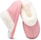 Donpapa Hausschuhe Damen Herren Winter Warme Plüsch with Memory Foam Faux Lammfell Pantoffeln Flauschige Rutschfeste Slippers Indoor Outdoor Horizont Rosa 38.5-40