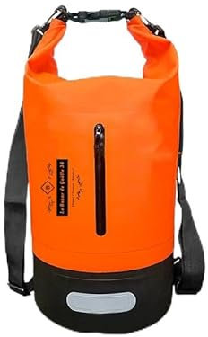 Le Bazar de Gaëlle 34 20 L Waterproof Sac Sec/Sac Sac étanche avec Longue Sangle réglable pour Kayak en Bateau Excursion en canoë/pêche/Rafting/Natation/Snowboard (Orange)