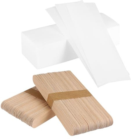Healeved Waxing Kit 100 Sticks 100 Streifen Haar Stick Wachs Gesichtswachsstreifen Einfache Haarentfernung
