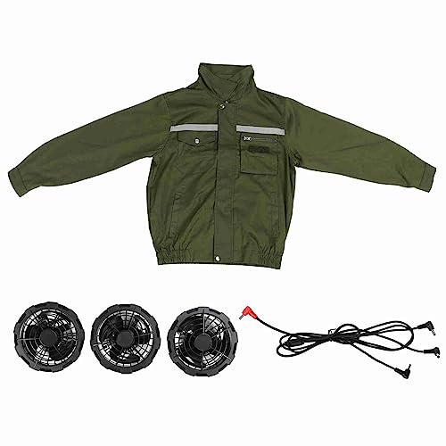 Topyond Luftkühlungs-Arbeitsjacke, Kühlventilator-Jacke, klimatisierte Kleidung, Sommer-Klimaanlage, Kleidung, hitzereduzierend, für Damen und Herren (XL)