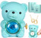 goldmiky Ewige Rose Teddybär Geschenkbox,Rose Bear Gift Box, Kugel Rosenbox mit Gravur Doppelherzkette,Ewige Rose Teddy, Rosen Teddybär Geburtstagsgeschenk für Frauen, Valentinstag, Weihnachten