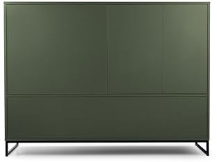 AGMAT-FURNITURE Kommode Genua mit 5 Türen, Sideboard in Farbe: Grün, Schrank in Größe: 160 x 120 x 45 cm