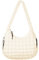 ONEW Handtasche Damen Stepptasche Puffer Umhängetasche Crossbody Tote Bag Shopper Shultertasche Fitness Trägertasche mit ReißVerschluss Weiß