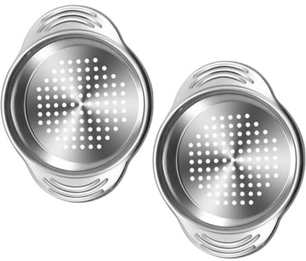 KICHOUSE 2piezas Escurridor De Aceite Para Latas Colador Inoxidable De Cocina Utensilio De Cocina y Fácil De Limpiar