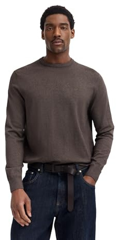 bugatti Herren Pullover Rundhals 7400-85520D | Regular Fit Kaschmir-Mix stilvoll Feinstrick für Alltag, Büro und Freizeit