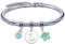 ZYMGUO Bracelet Femme Lettre Initiale Prénom Pour Femme Argent Lettres A-Z Pendentif Bracelets Femme Fille Charme Bijoux Idée Cadeau Femme Original Cadeaux Anniversaire Noël,pour Amis Soeur Fille (L)