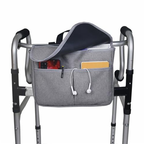 Wheelchair Bag,Rollstuhl Seitentasche, Armlehnenzubehör, Rollstuhl-Armlehnentasche Zubehör,Wasserdichte Stoff-Armlehnentasche,Mobilitätshilfe Rollstuhlzubehör Tasche,Armlehne Hängegriff Halter