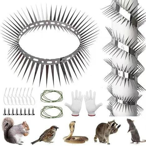 Marderabwehr 100 cm Marderschreck, Marderschutz fallrohr,Fallrohrschutz Marderschutz Dachrinne,Marderabwehrgürtel,Für Marderabwehr Haus Marderschreck Dachboden Baum,Kann Geschnitten Werden