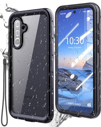 Miimall Coque Étanche pour Samsung Galaxy A56 5G, [IP68 Imperméable] Militaire Robuste Case avec Lanière, [HD Protecteur D'écran] Antichoc Antidérapante Intégrale Incassable Étui Samsung A56, Noir
