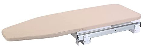 ZJPOJPH Ironing Board Retractable Pull Out Ironing Board with Cabinet Built in Fold Down Iron Board Drawer Mounted with Padding Cover for Space Saving,Soft Closing Retractable Folding Iron