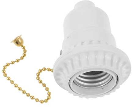 LIFKOME Portalampada con Interruttore Catena Adattatore per Lampade LED Base per Lampadine Ufficio e Casa