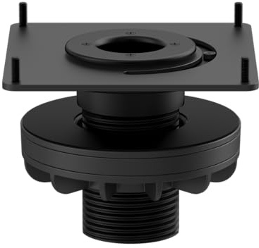 Logitech 939-001811 Tap Table Mount Tap & Tap Controller IP Touch - Supporto girevole con gestione dei cavi, basso profilo, supporta tavoli da 50 mm o 89 mm attraverso fori passacavo, nero (rinnovato)