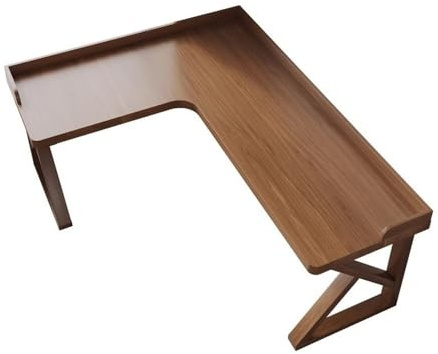 ZENGXJYCQINGJIANG Gaming Desk Modern Farmhouse L Shaped Study Writing Desk, Pine Wood Corner Table for Home Office(S)