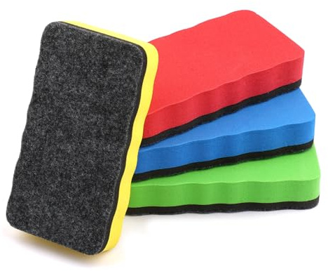 4 Pcs Whiteboard Eraser Magnetic,4 Colors EVA White Board Rubber