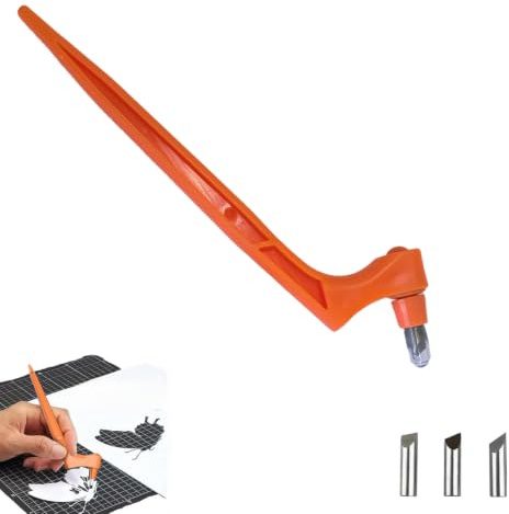 Icetop Craft Cutting Tools Pen, 360° Rotating Blade for Scrapbooking | Interchangeable 15°/30°/45° Engraving Heads, Ergonomic Precision Knife for DIY Cardmaking/Fabric/Vinyl/Molds