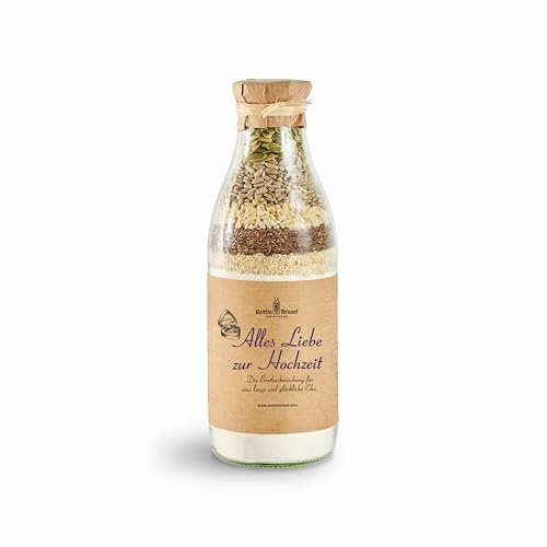 Brotbackmischung Alles liebe zur Hochzeit Backmischung im Glas Geschenk Geschenkidee Hochzeitsgeschenk…