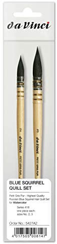 da Vinci Brushes Petit Gris Serie 418 Künstlerpinsel-Set, 2 Stück, Größen 2 und 3, Schwarz 2