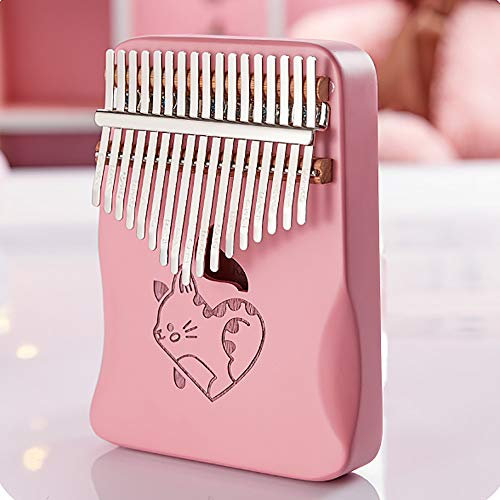Kalimba 17 Tasten C-Ton Rosa Daumen Klavier Mahagoni Beruf Marimbas Finger Instrument FüR Kinder Erwachsene Freundin Festival Geschenk Mit Tasche Stimmhammer Study Booklet,D