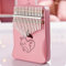 Kalimba 17 Tasten C-Ton Rosa Daumen Klavier Mahagoni Beruf Marimbas Finger Instrument FüR Kinder Erwachsene Freundin Festival Geschenk Mit Tasche Stimmhammer Study Booklet,D