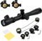 ToopMount Taktisches Zielfernrohr 3,5-10X40mm Airsoft-Scharfschützenzielfernrohr Schneller Entfernungsmesser Rot beleuchtetes Absehen mit freien 20mm/11mm Montageringen (M1 High Knob)