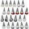 CREOFANT 24 Stück Wichtel Nordic 10cm· Mini Wichtel Figuren · Weihnachtsdekoration Wichtel · kleine Wichtel mit Wintermütze · Deko Wichtel Filz· Dekorationsfiguren · Weihnachtswichtel
