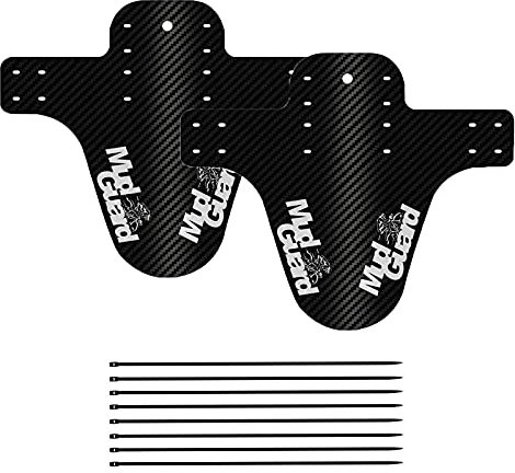 jiyuan 2 Stücke Mud Guard vorne Oder Hinten Kompatibel, Downhill Schutzbleche, MTB Carbon Mud Guard, für Blockieren von Schlamm auf Fahrrädern und Mountainbikes, Sauber Halten