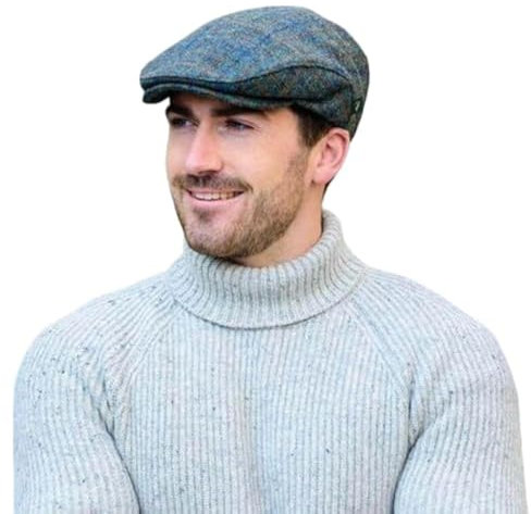 Mucros Weavers Irish Trinity Flat Cap für Herren Newsboy Hut