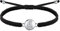 J.Endéar Bracelet Femme Fille Lettre Initiale I Argent 925 Filigrane Cordon Bijoux Personnalisé Nom Chanceux Anniversaire Communion Cadeau Fait Main, Noir