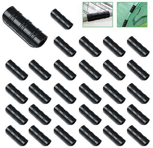 Lot de 30 Serre Clips de Tuyau, Greenhouse Cadre Tuyau Tube Film clip Clamp Connector Kit Pour plantes, serres (32mm)