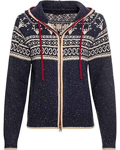Reitmayer Jacquard-Zipp-Strickjacke Blau 34