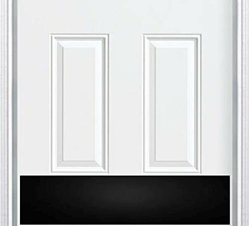 Deck the Door Decor | Door Kick Plate - Anodized Aluminum - Satin Black Finish - Magnetic Mount for Steel Doors - 8x 34