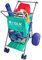 RollX Beach Cart with Big Balloon Wheels for Sand, Foldable Storage Wagon with 13 Inch Beach Tires (Pump Included) (Seafoam)