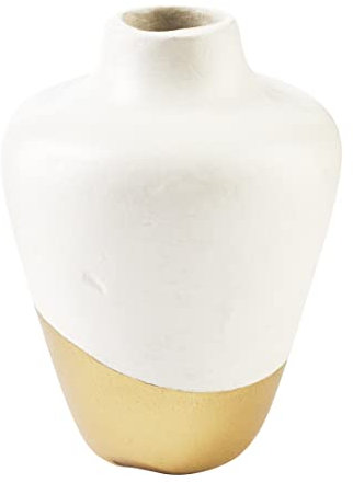 Mud Pie Vase aus Pappmaché, Gold, mittelgroß