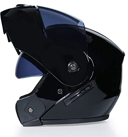 Helme Modularer Unisex Motorradhelm mit Sonnenblende, Vollvisierhelm, Doppel Sonnenblende, Klapphelm für Herren, überdachter Offroad Helm, DOT/ECE-zertifizierung,#10,L