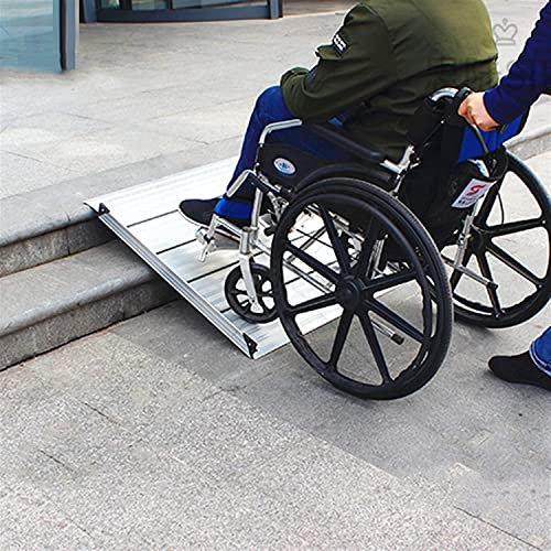 CAZARU Aluminium-Rollstuhl-Stufenrampe, Schwellen-Auffahrtsrampe für Zuhause, Rollstuhl, Roller, Stufen, Zugang zur Mobilität