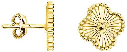 SOFIA MILANI - Damen Ohrringe 925 Silber - vergoldet/golden - Geriffelte Blume Ohrstecker - E2109