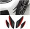 CGEAMDY 4-teilige Auto Universal Kohlefaser Frontstoßstange Spoilerlippe, Auto Gummi Spoiler Front Bumper Lip Splitter (Carbon Schwarz)
