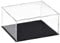 TA-VIGOR Vitrine aus klarem Acryl, 30 x 25 x 20 cm – Präsentationsbox mit schwarzem Sockel – Staubschutz für Figuren, Spielzeug und Aufbewahrung zu Hause