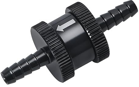 Rückschlagventile 6 Größen 4 mm / 6 mm / 8 mm / 10 mm / 12 mm / 16 mm Einweg-Rückschlagventil for Kraftstoff, Aluminiumlegierung, Benzin, Diesel, PQY-FCV (Color : 4mm Black, Size : 1pc)