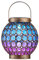 TERESA'S COLLECTIONS Gartendeko für Draußen,Solarlaterne für Außen,Rost Blaue Verlaufsfarbe Solarlampe Aufhängen,Solarleuchten für Außen,Flammeneffekt Garten Deko,Geschenke für Frauen