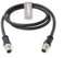 SZRMCC M12 X-Code 8 pin Maschio a 8 pin Maschio Ethernet Cavo Cat7e Gigabit Schermato Impermeabile Cavo di Rete ad Alta Flessibile per Fotocamera Industriale Basler Cognex (Nero,1m)
