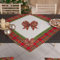 PETTI Artigiani Italiani - Centrotavola Natalizio, Centrotavola da Tavolo Cucina Natalizio, Runner Centrotavola 90x90 cm, Centrotavola Fiocco Tartan, 100% Made in Itay