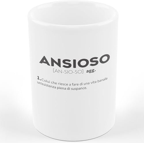 Tazza Mug ANSIOSO DESCRIZIONE DIVERTENTE - Tazza regalo di compleanno - Divertente - Humor