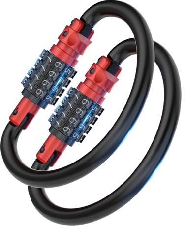 Combination Locks, Heavy Duty Carabiner Clips, Ultra Large D-Shaped Code Combo Lock for Looped Bike Security Cable, Helmet, Bike, Fence, Travel Case (2, Red)