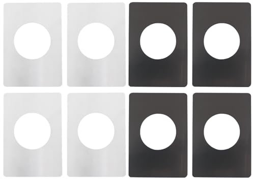 8 PCS Door Reinforcement Plate, Door Handle Fixing Cover Filler Repair Backplate, Stainless Steel Door Lock Repair Kit for Door Knob/Deadbolt