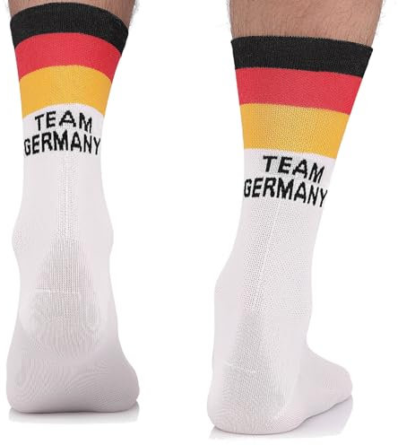 TODO Fahrradsocken Herren und Damen. Atmungsaktive Rennrad Socken. Team Germany Fahrrad-Socken, Radsocken Herren (Team Germany BA, 43-46)