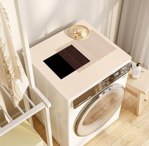 Estera Superior De Lavadora De Cuero De Pvc，Funda Lavadora，Nevera Cubierta Antipolvo， Cubierta Antipolvo Lavadora，Protector solar, barrera, apto para microondas y cocina H,65x90cm
